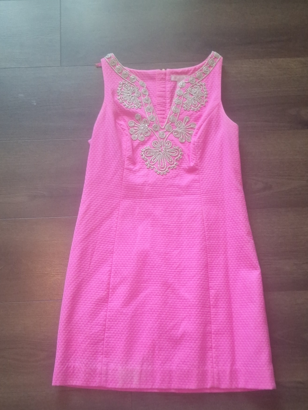 Lilly Pulitzer Hot Pink Embellished Sleeveless Shift Dress